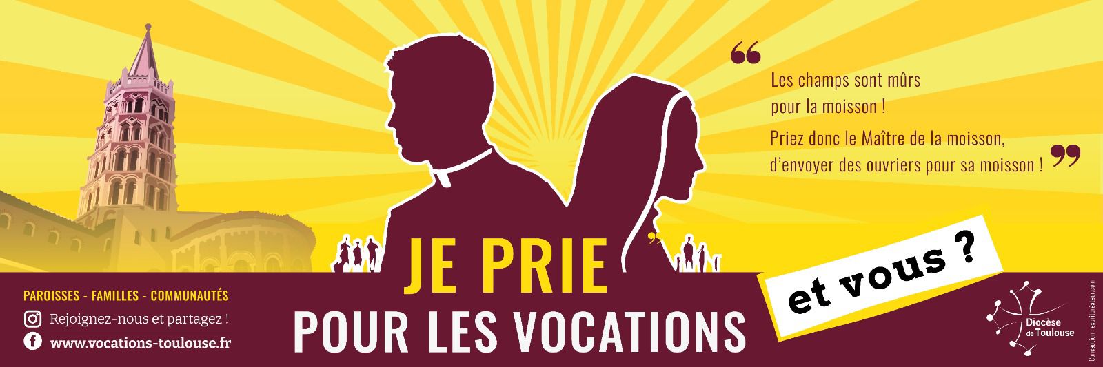 Je prie pour les vocations — campagne diocésaine