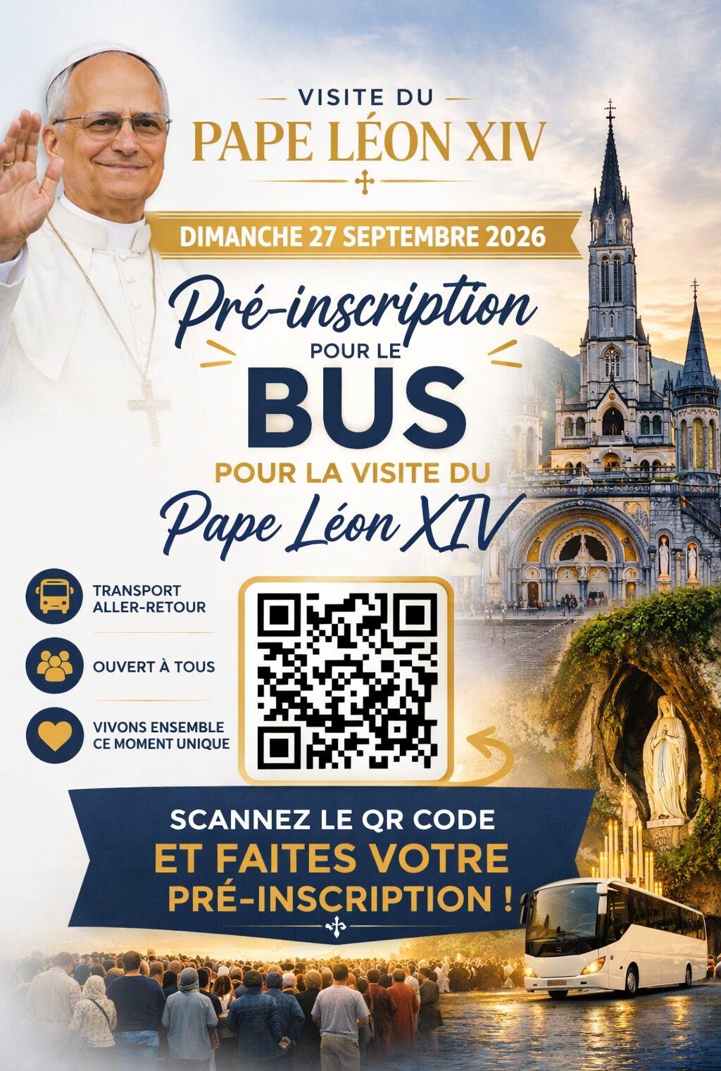 Affiche Visite du Pape Léon XIV