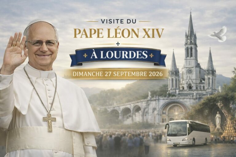 Pré-Inscription Bus – Visite du Pape Léon XIV à Lourdes